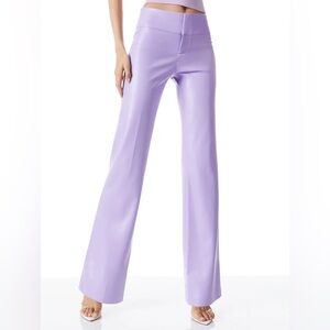 Lavender Alice and Olivia vegan leather pants. Worn once. Size 2.